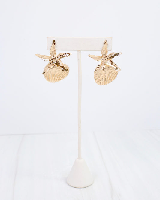 Padua Sealife Drop Earring WR Gold
