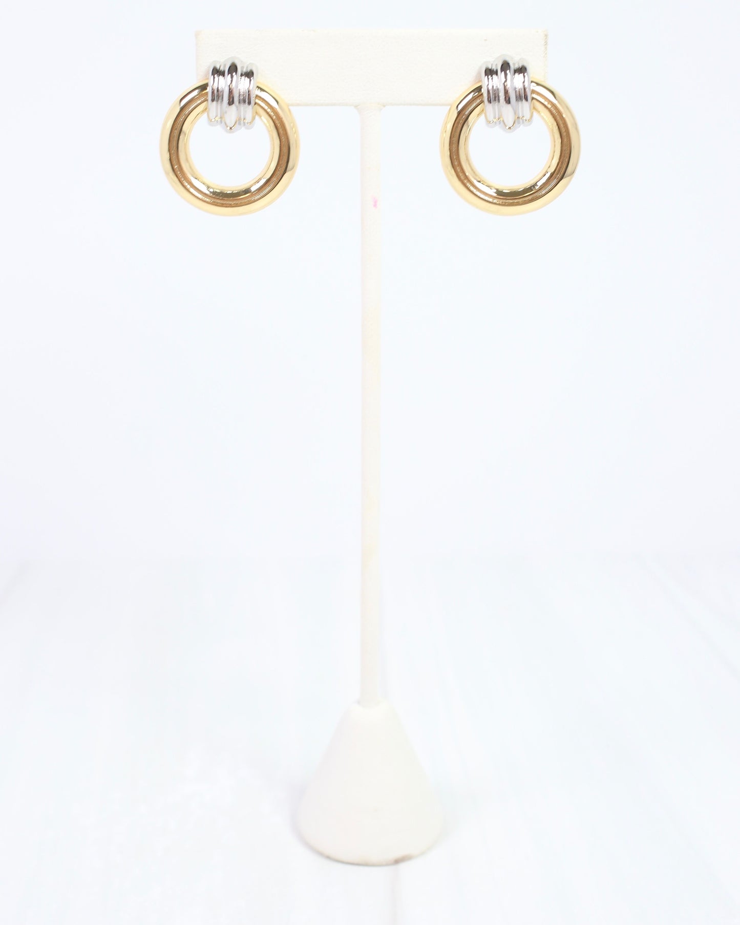 Munford Circle Drop Earring Gold Silver