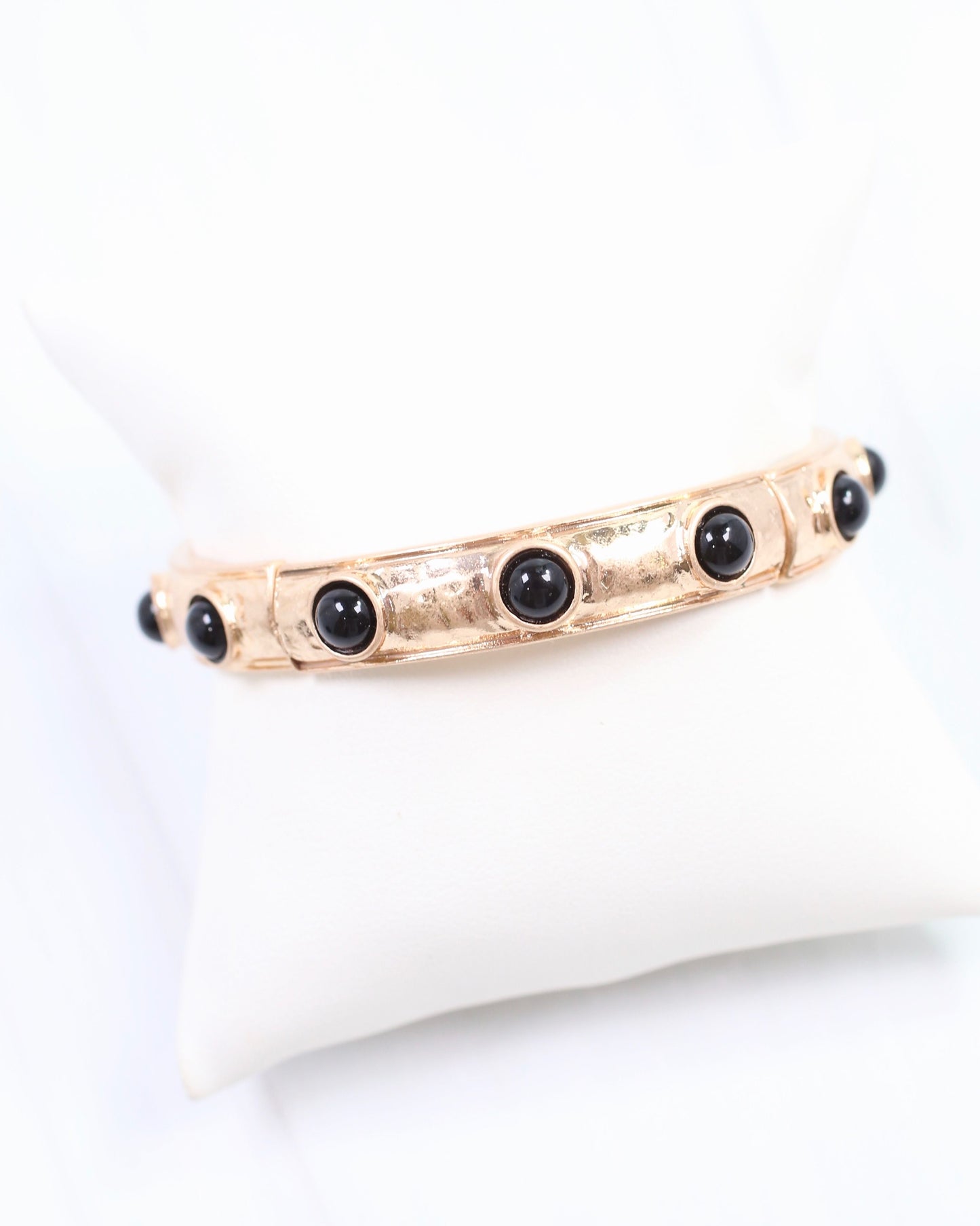 McKenna Stone Stretch Bracelet Black