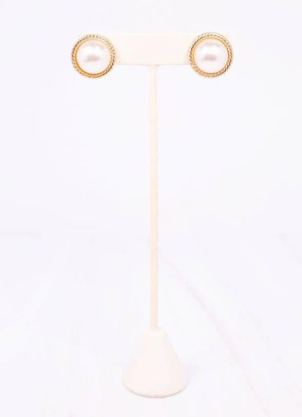 Gosling Pearl Stud Earring Gold