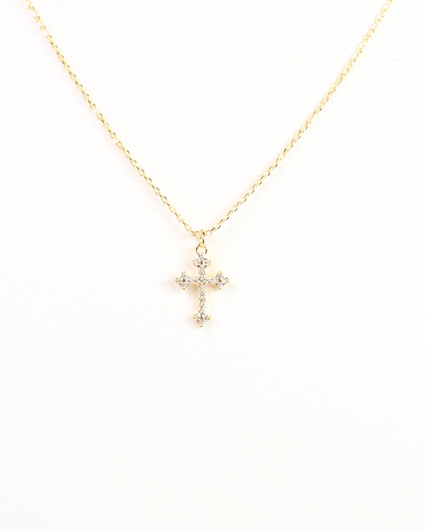 Camden Road Cross Necklace Gold