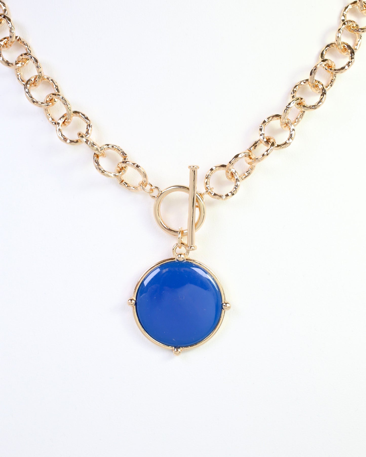 McKinley Pendant Toggle Necklace Blue