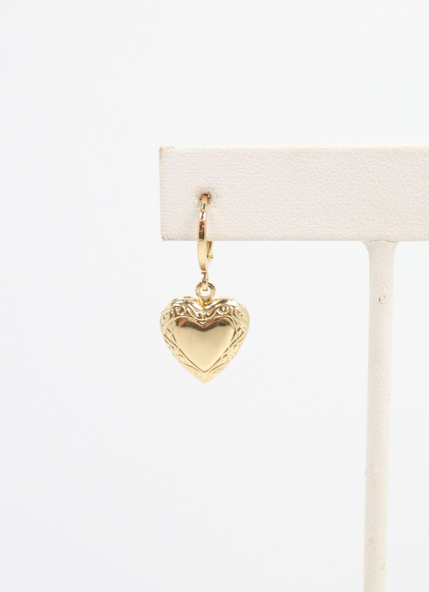 Valery Heart Locket Earring Gold