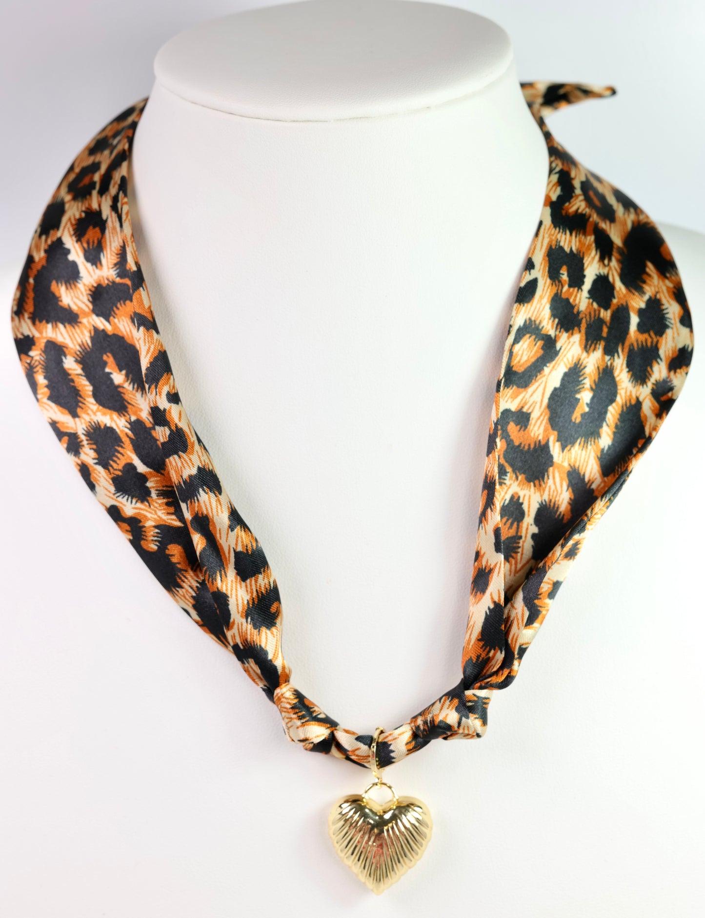Lillie Scarf Charm Necklace LEOPARD