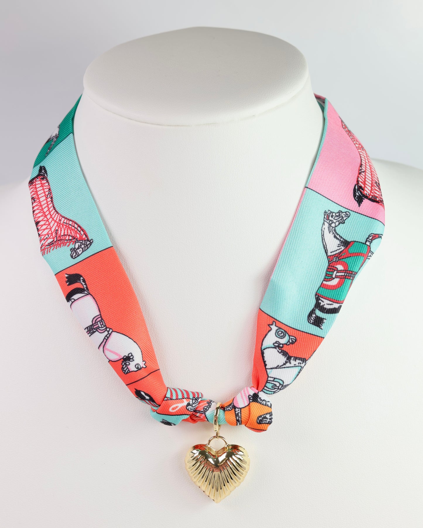 Lillie Scarf Charm Necklace OR TQ PK