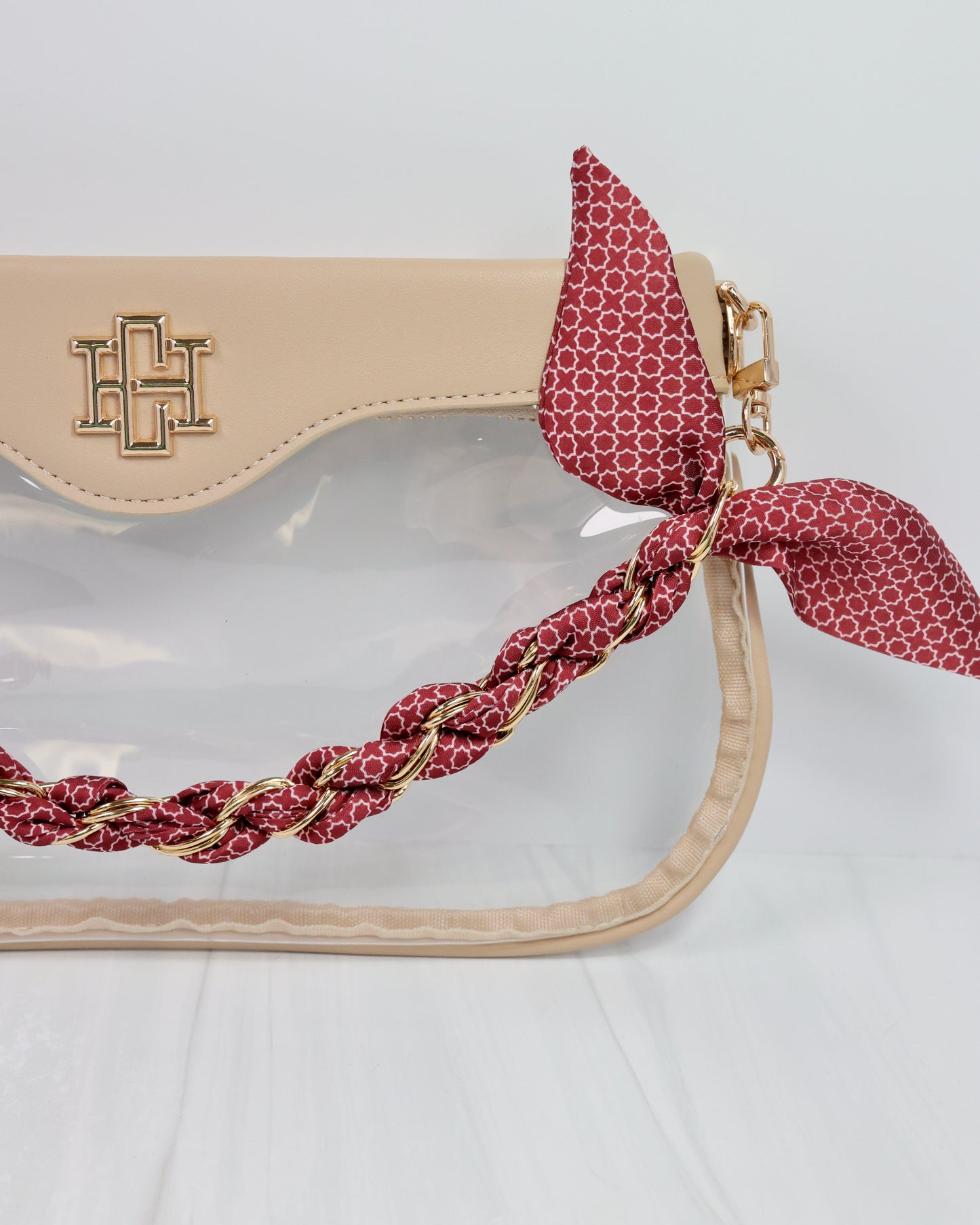 Serafina Scarf Purse Chain Burgundy