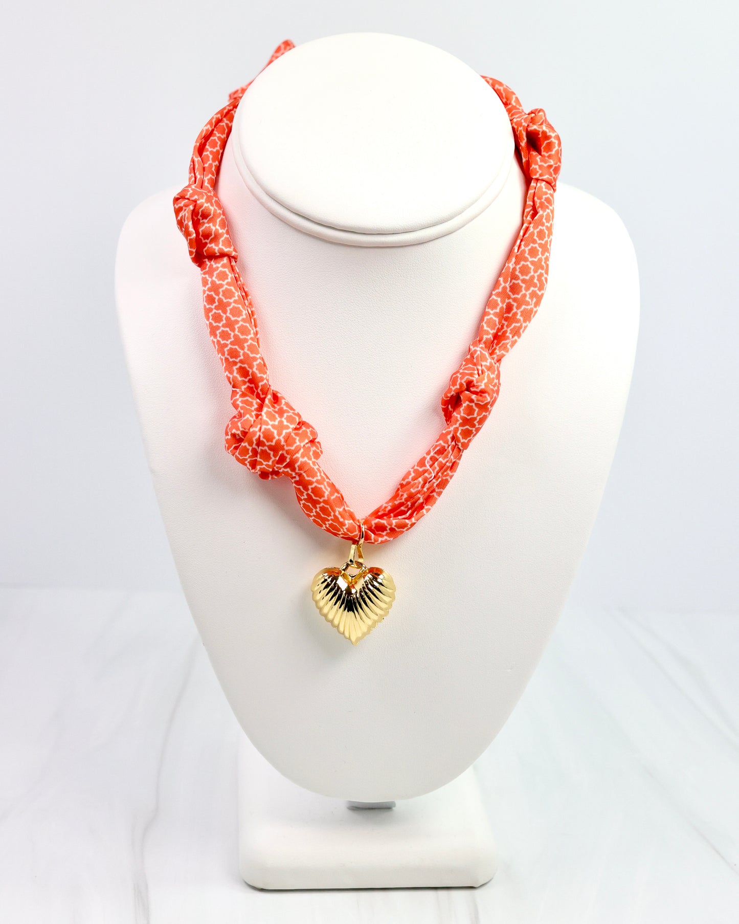 Serafina Scarf Charm Necklace Orange