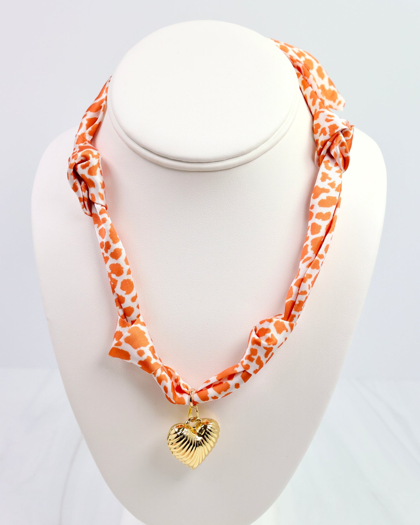 Serafina Scarf Charm Necklace Orange Lep
