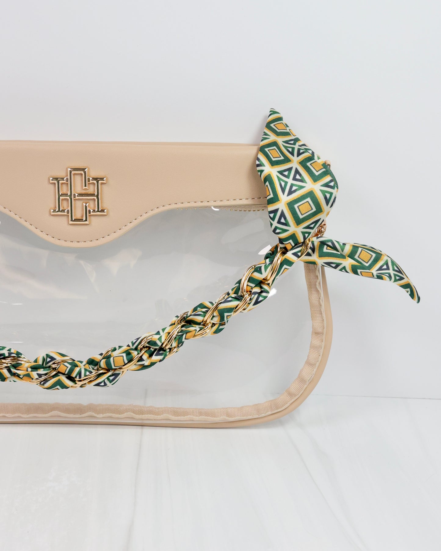 Serafina Scarf Purse Chain Green Gold