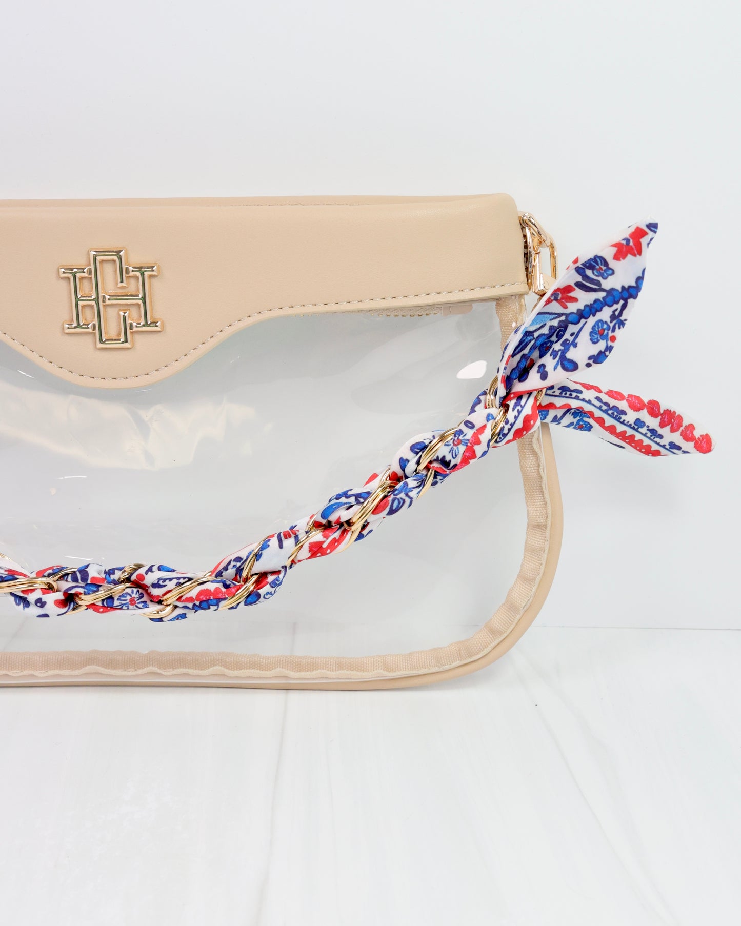 Serafina Scarf Purse Chain Nvy Rd Floral