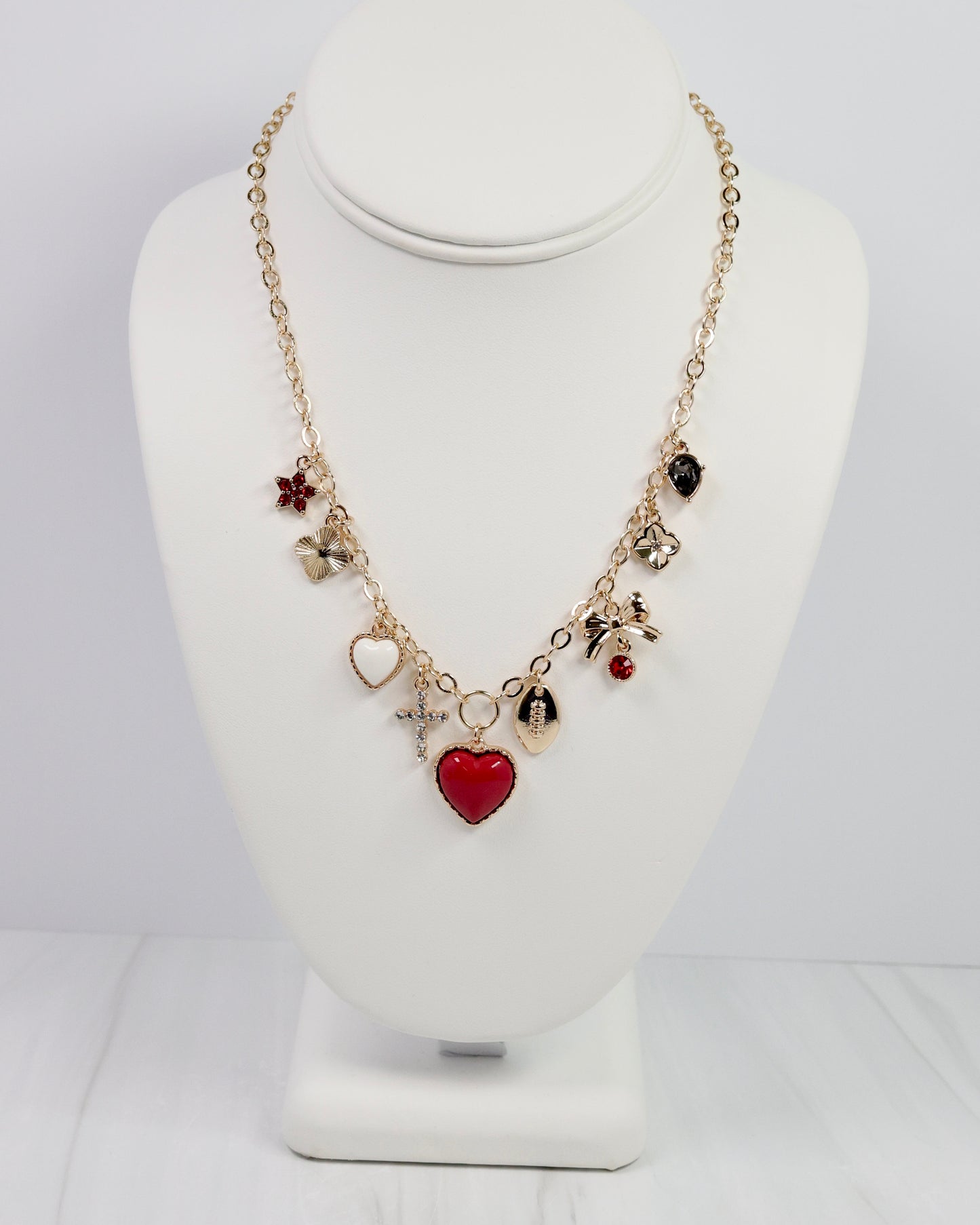 Bentley Charm Necklace CRIMSON WHITE