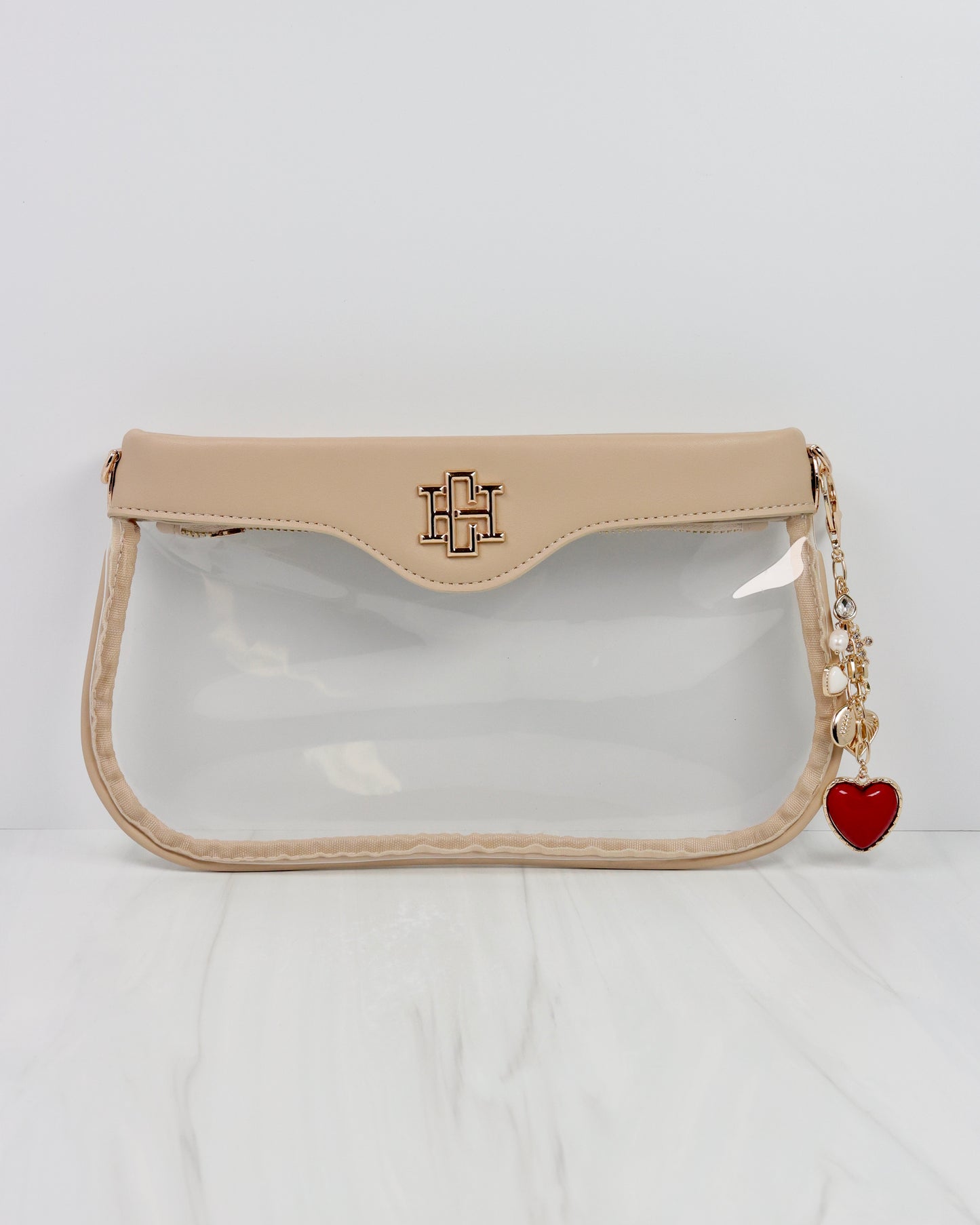 Sutton Bag Charm MAROON WHITE