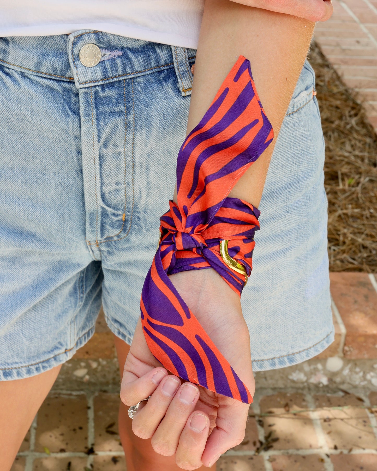 Serafina Scarf Bracelet Purple Orange
