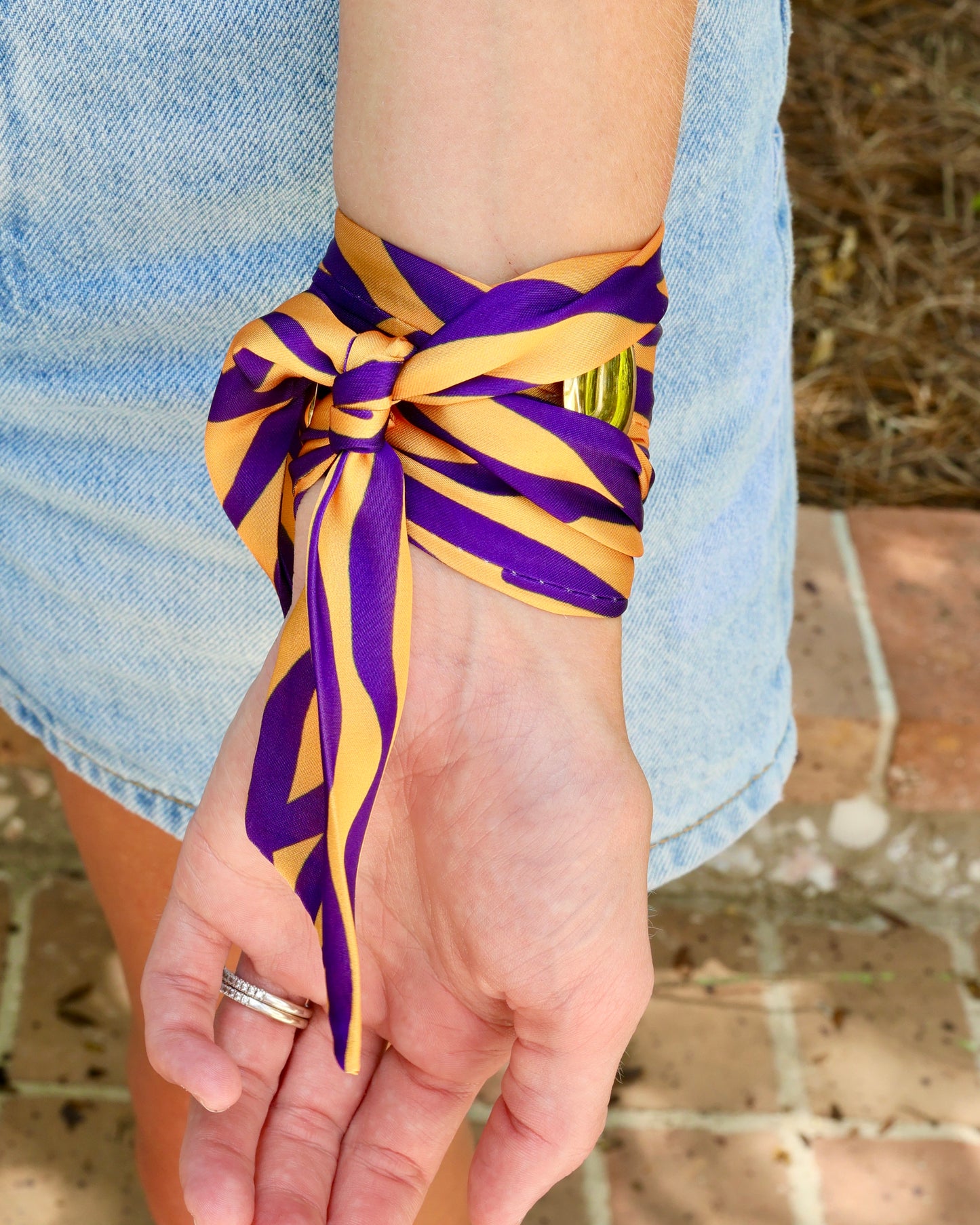 Serafina Scarf Bracelet Purple Gold