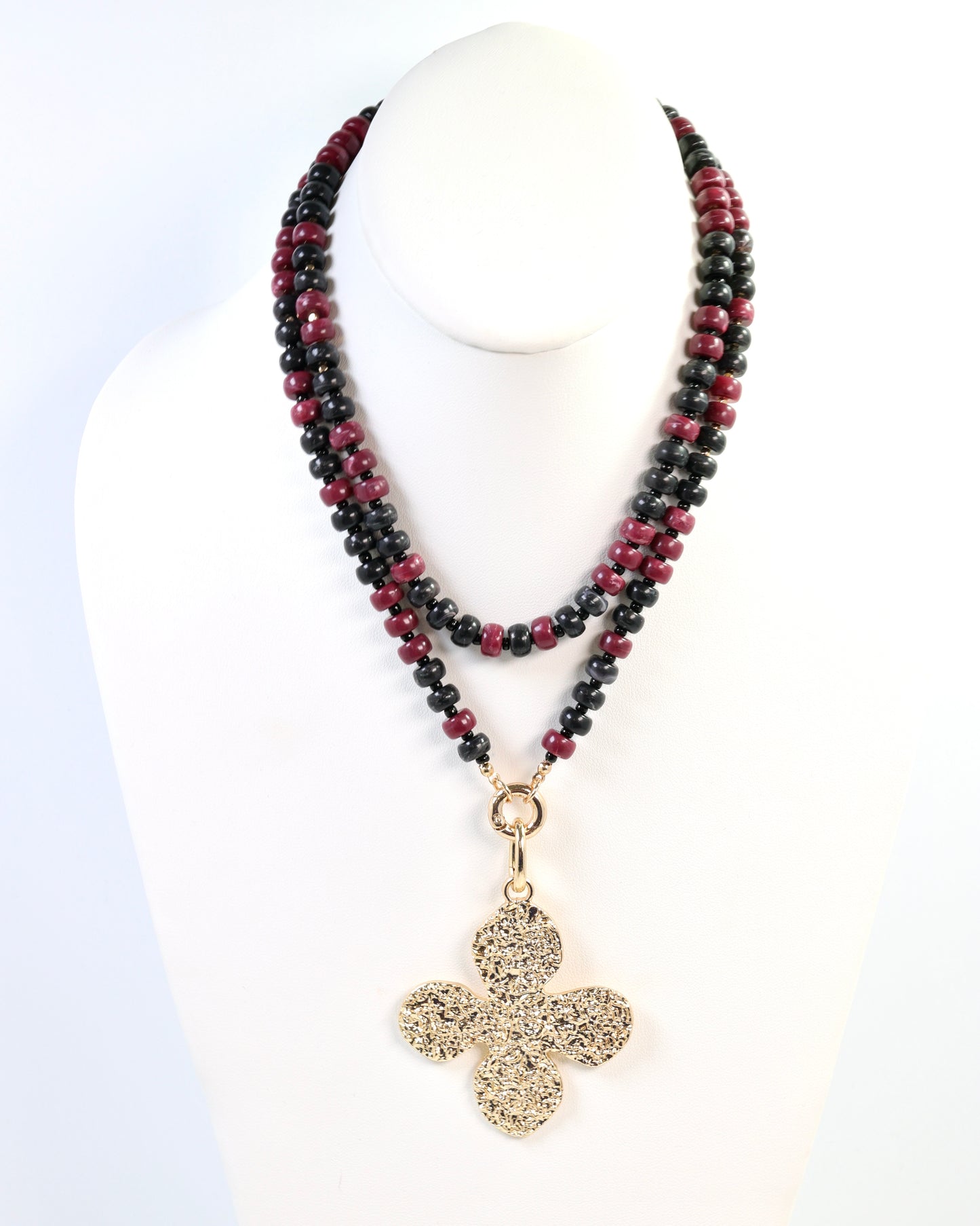 Stone Necklace Bundle Garnet Black