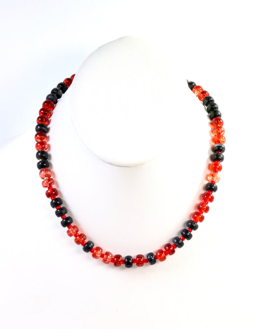 Ellison Stone Necklace Red Black