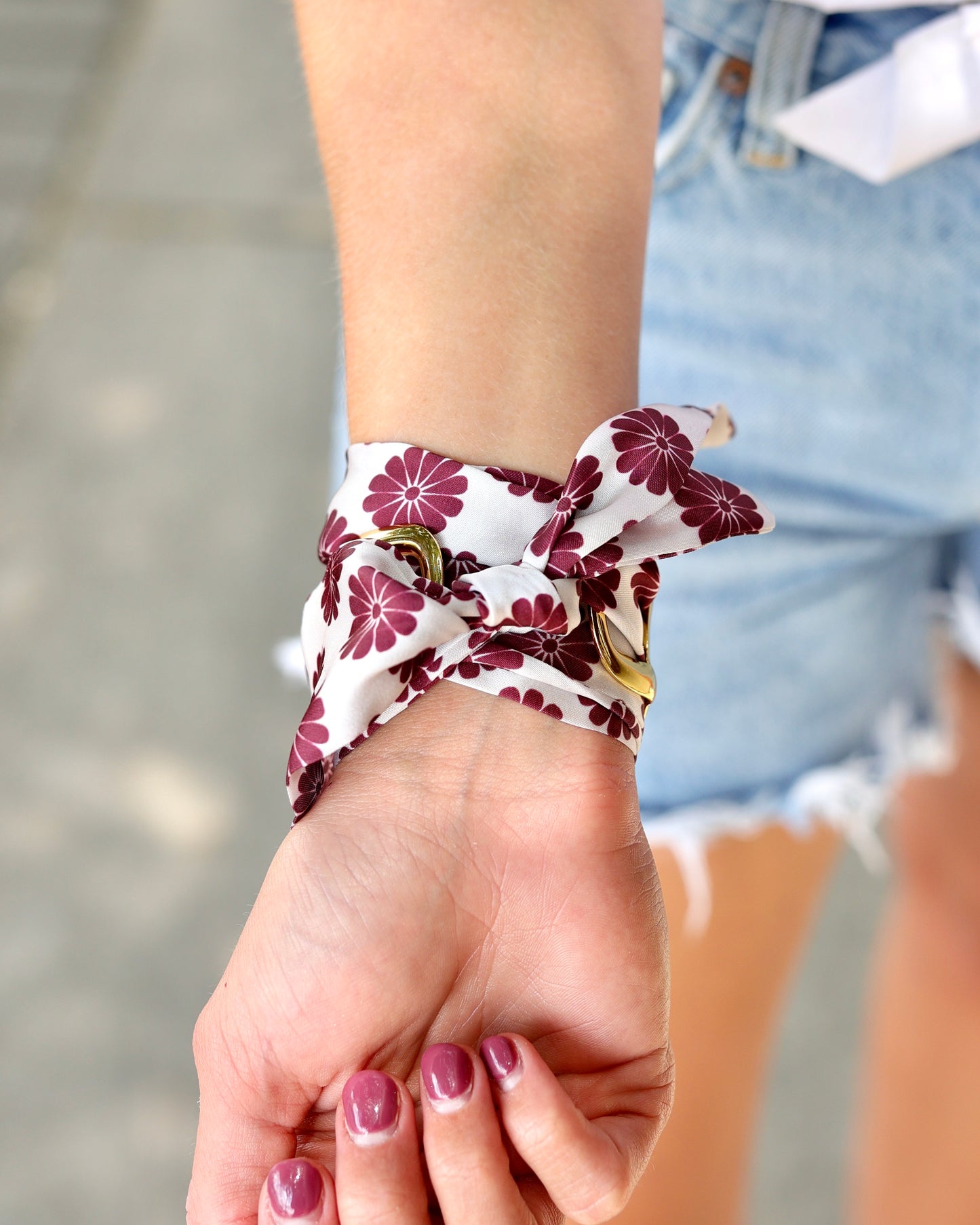Serafina Scarf Bracelet Mrn Floral