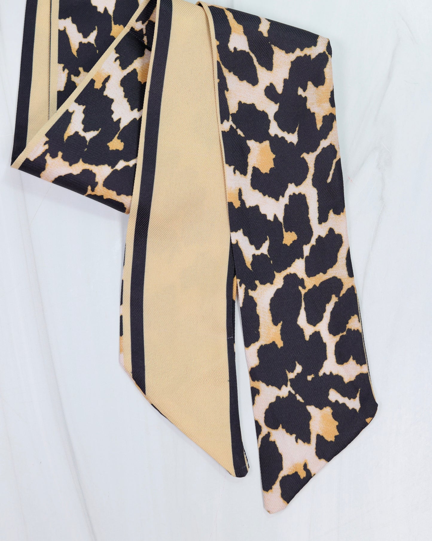 Santee Braided Rope Print Scarf Brown