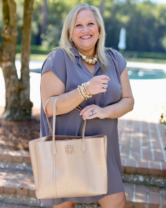 Heath Tote Bag Woven Gold