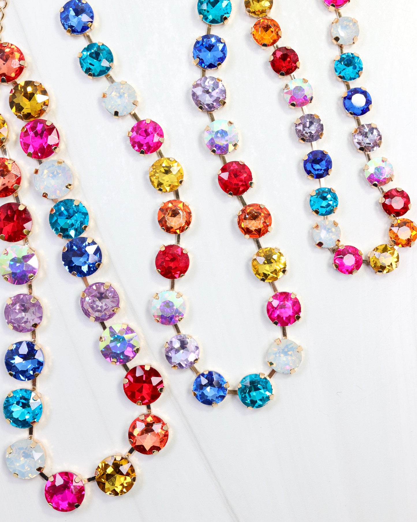 Light Multi Triple Necklace Bundle