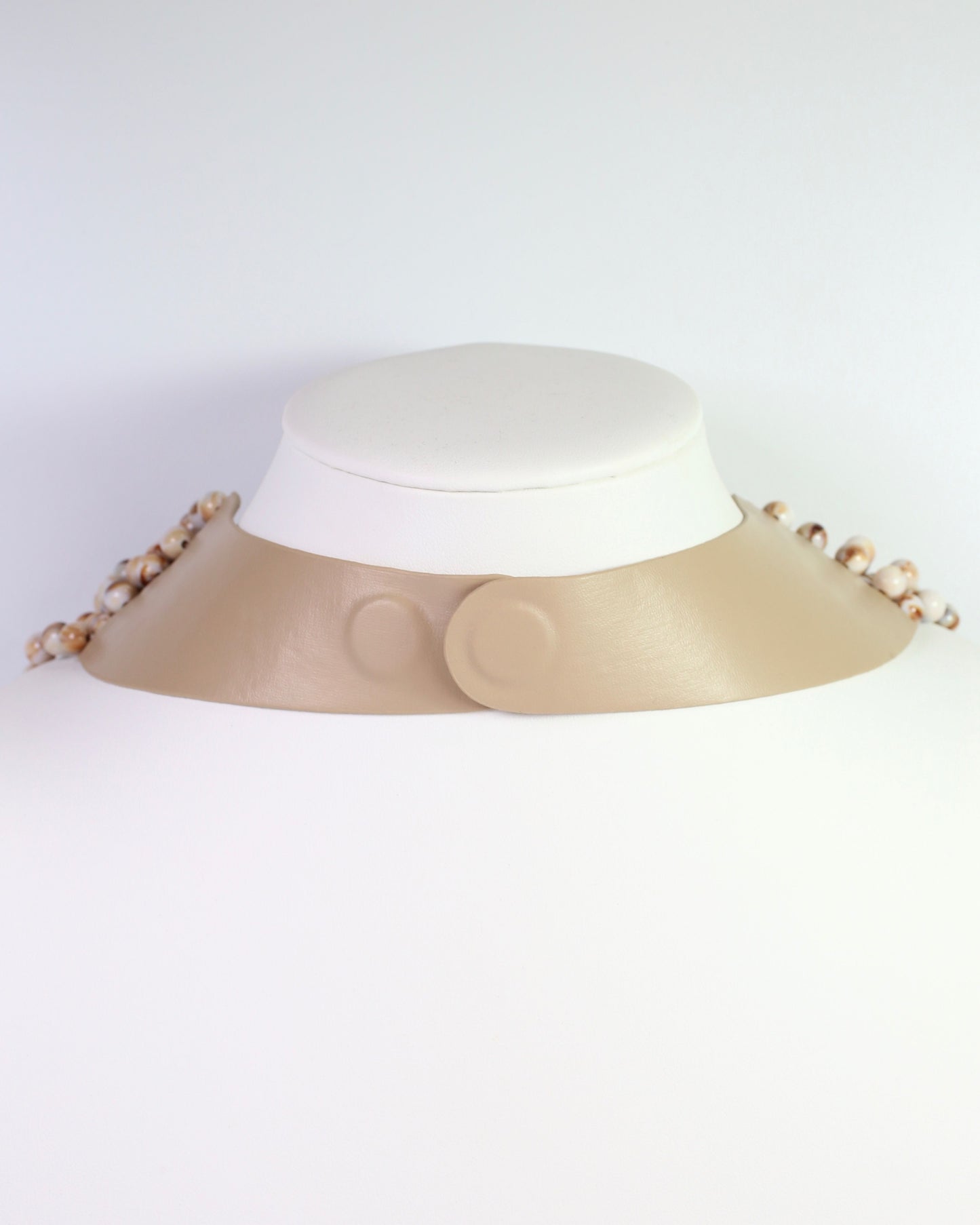 Kalin Beaded Layered Magnetic Necklace Natural