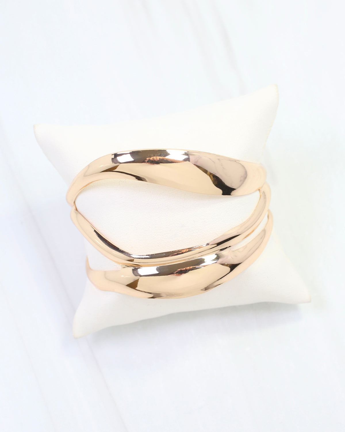 Kara Wavy Cuff Bracelet Gold