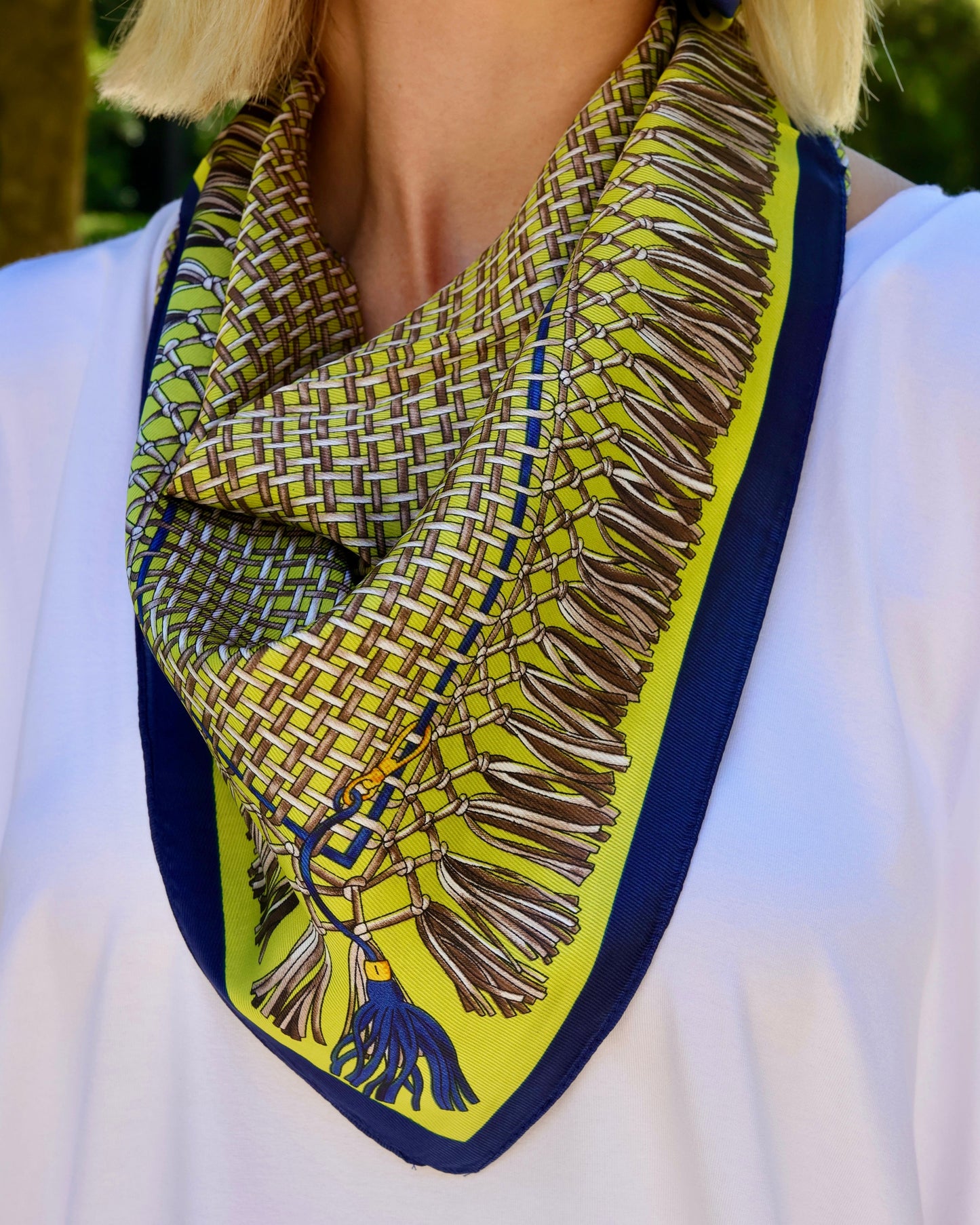 Wilmont Tassel Scarf Green