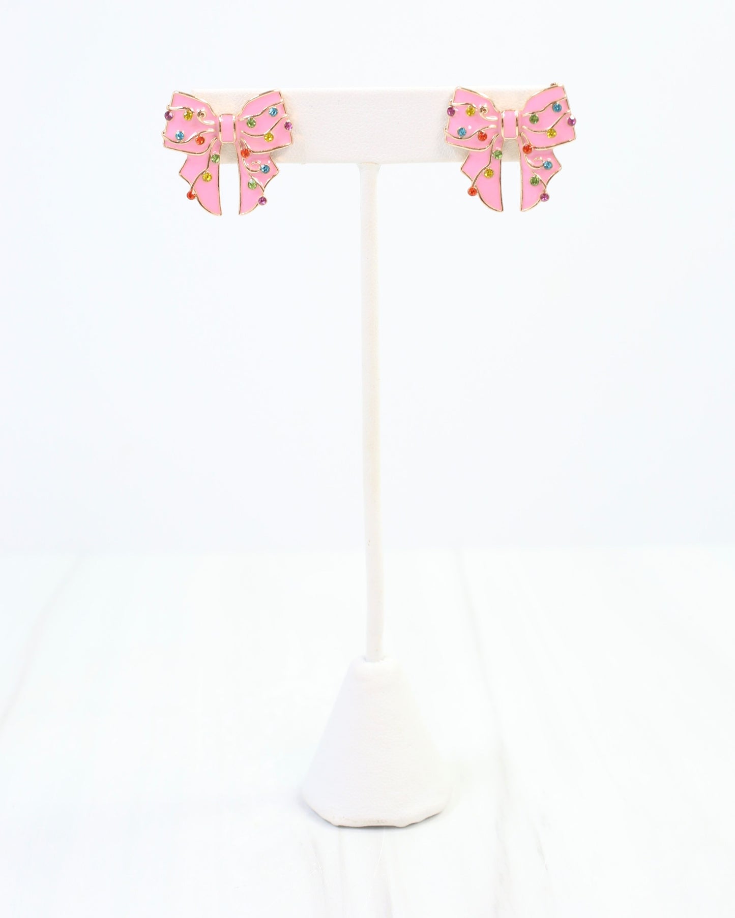 Blitzen Bow Stud Pink