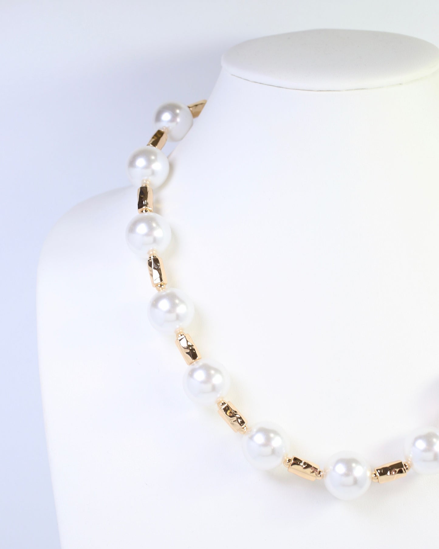 Beaufort Pearl Beaded Necklace WR Gold