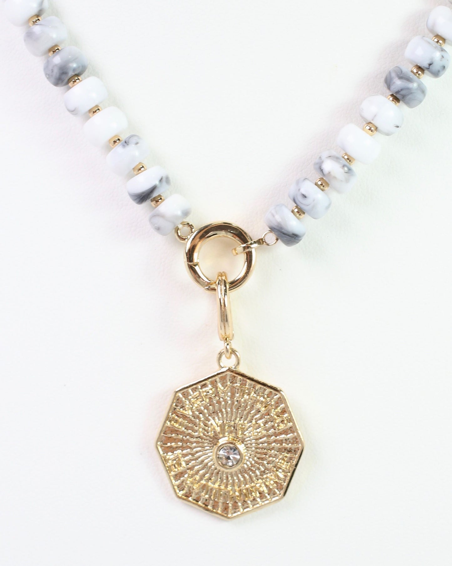 Rawlins Octagon Disc Charm Gold