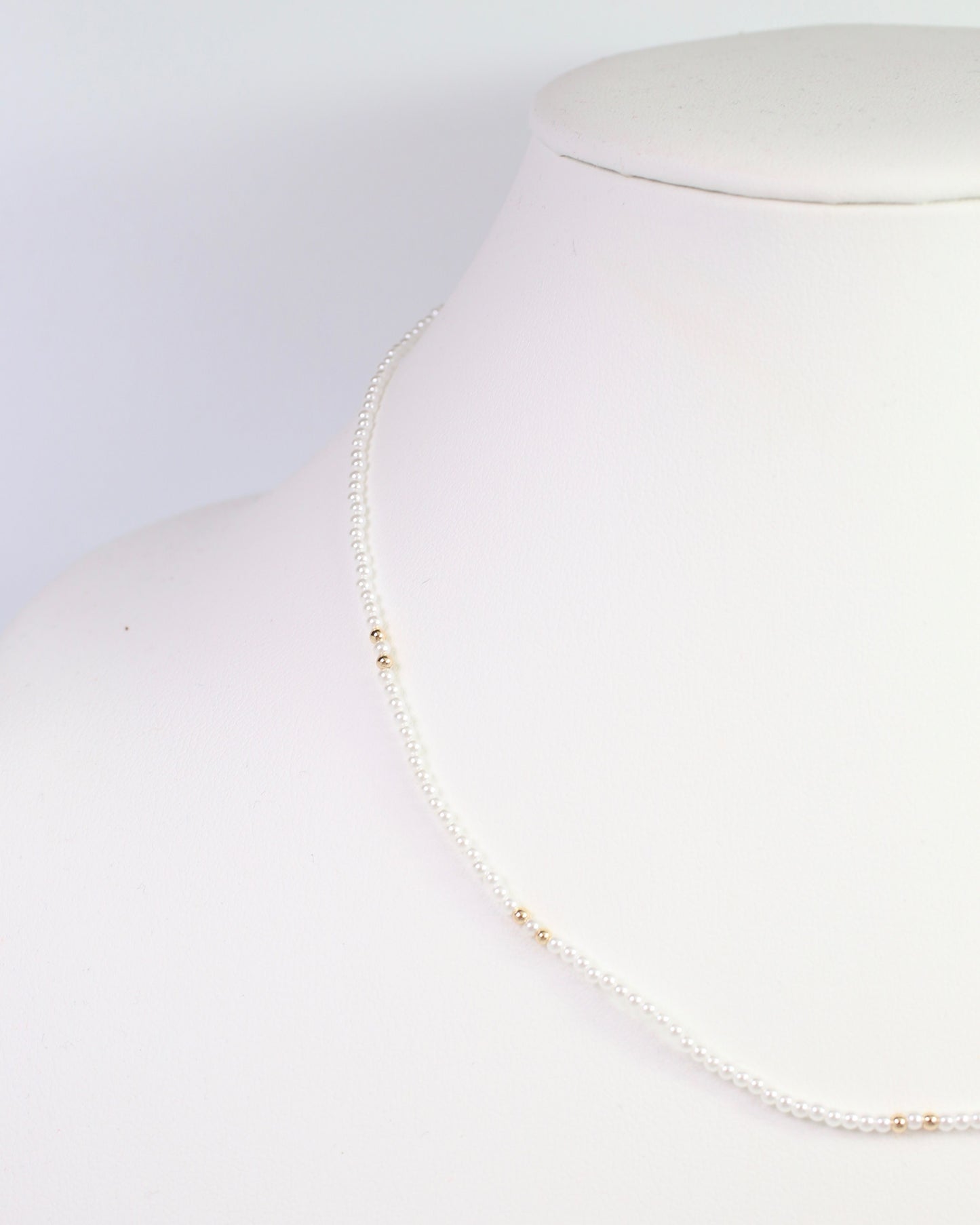 Helena Pearl Beaded Necklace Cream