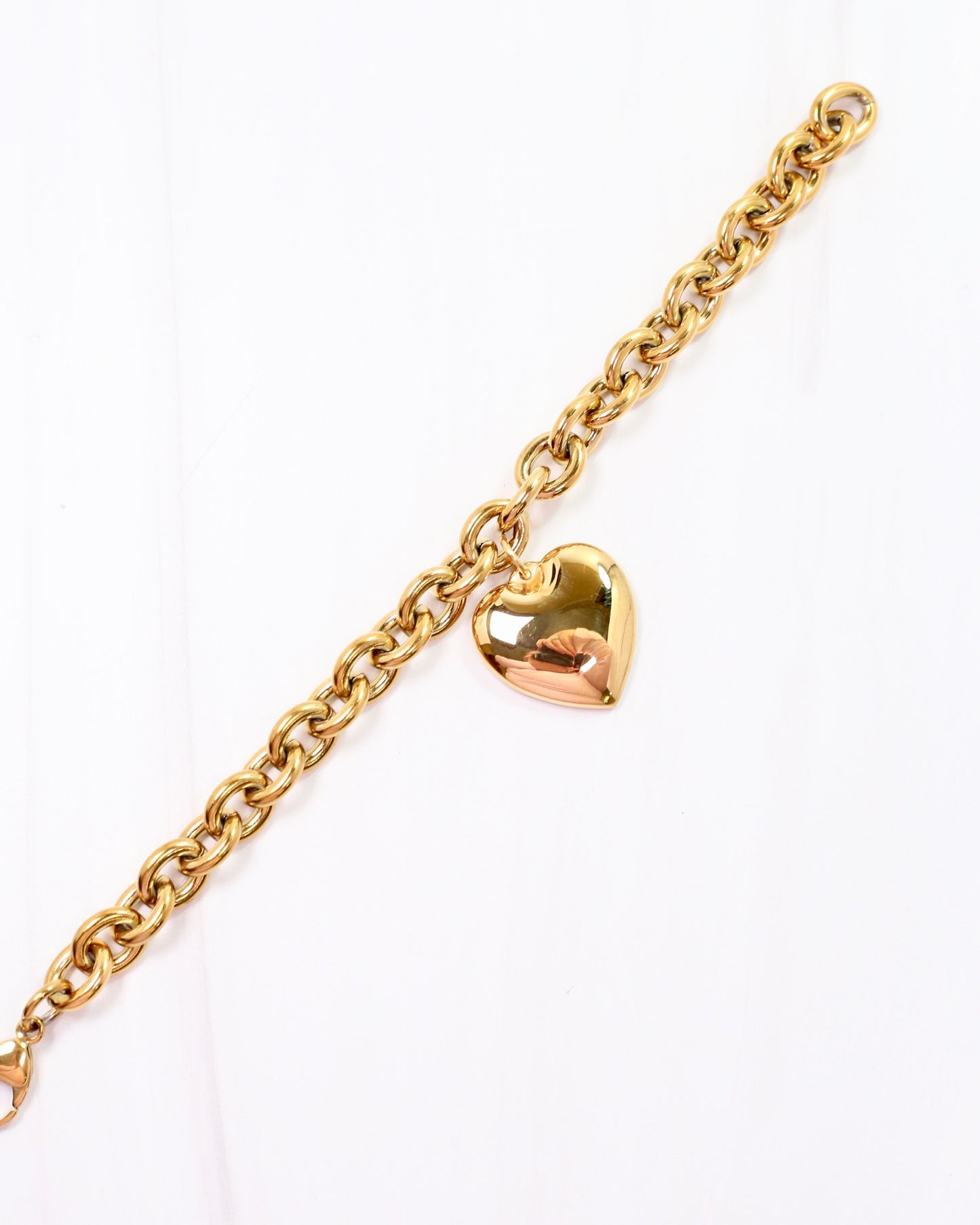 Hartley Heart Charm Bracelet Gold