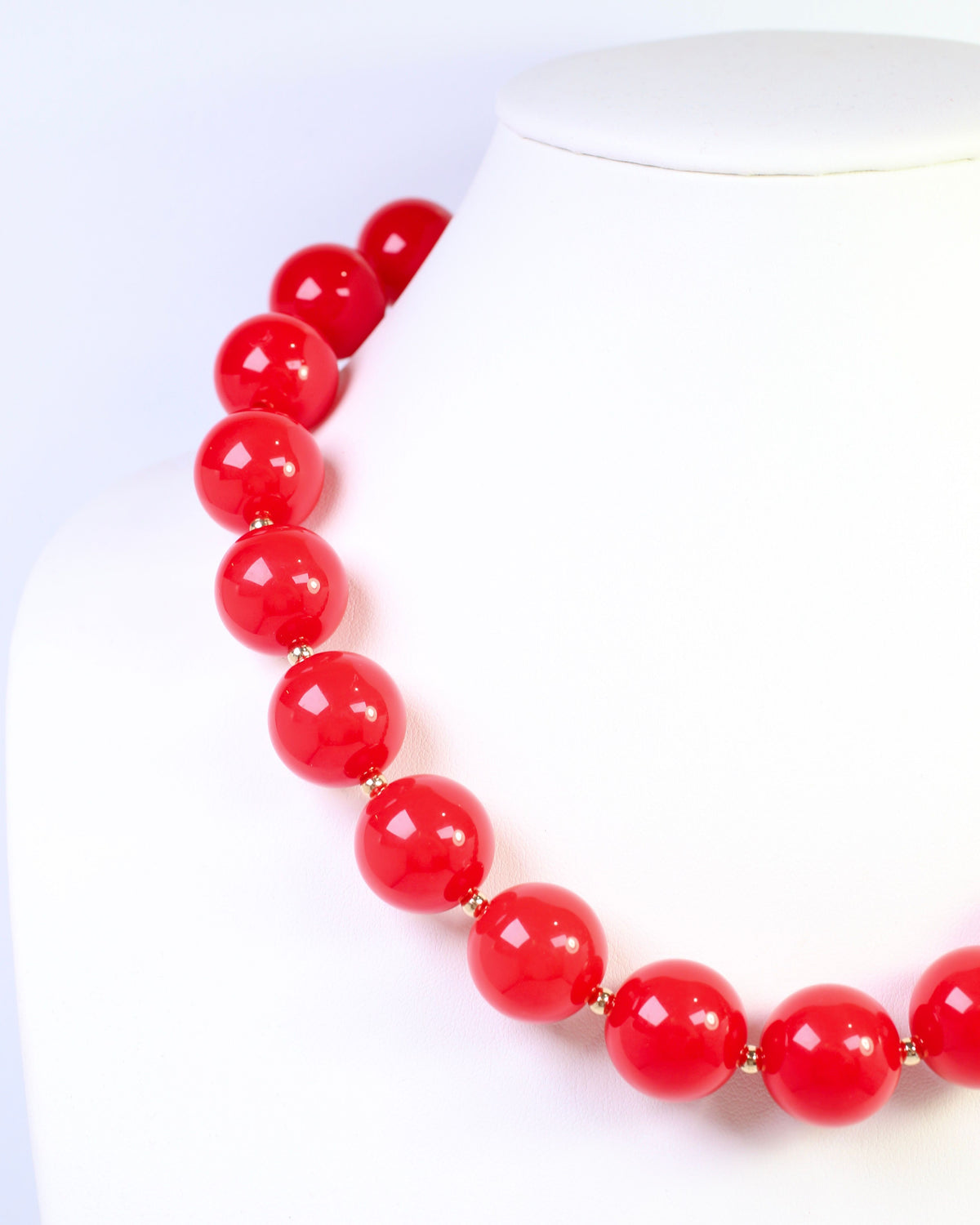 Megan Beaded Necklace Red