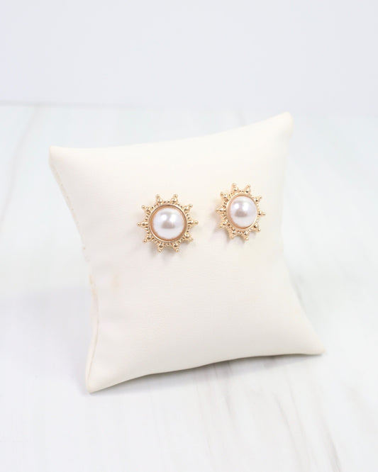 Macquarie Pearl Stud Earring Cream