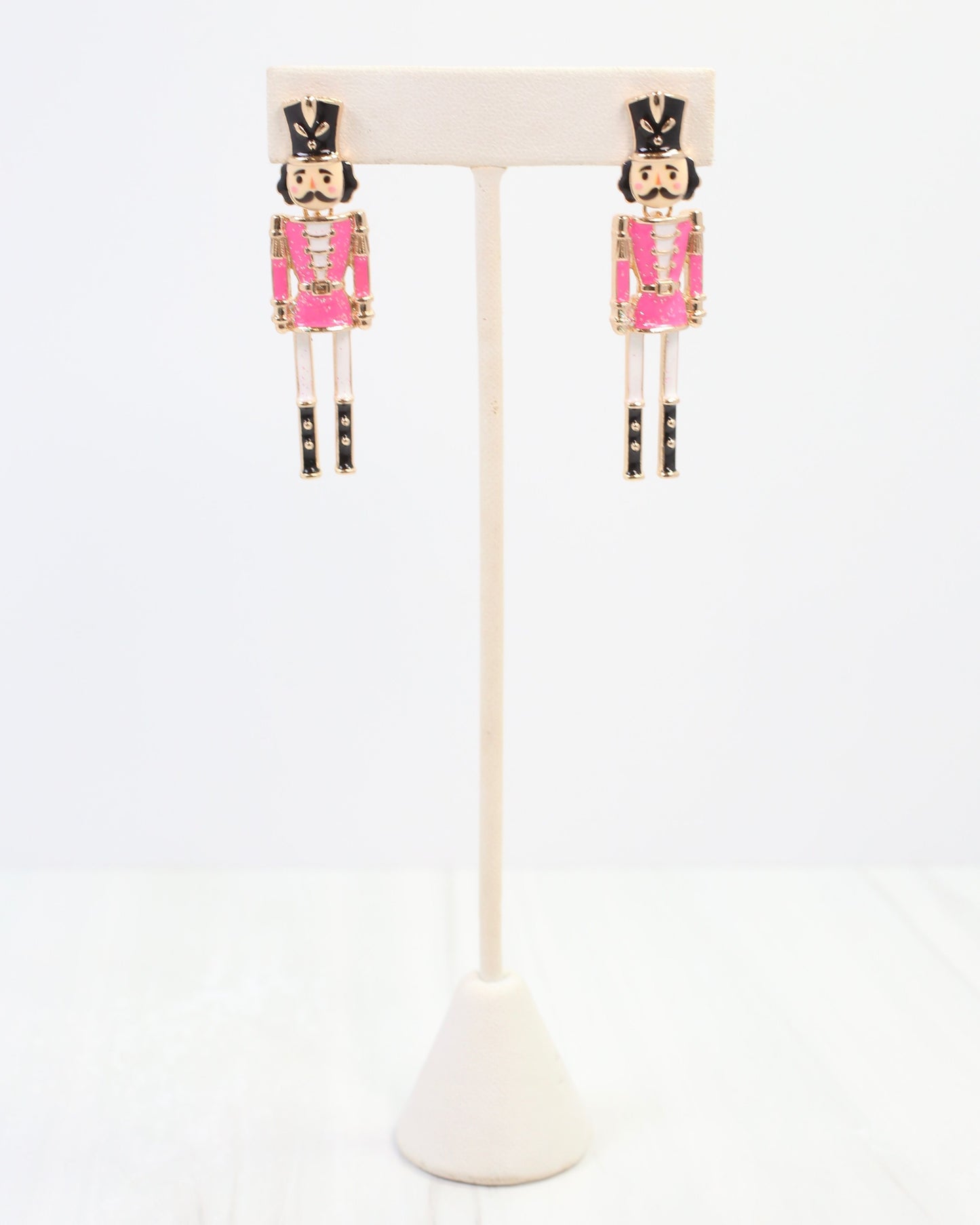 Naughty or Nice Nutcracker Earring Hot Pink