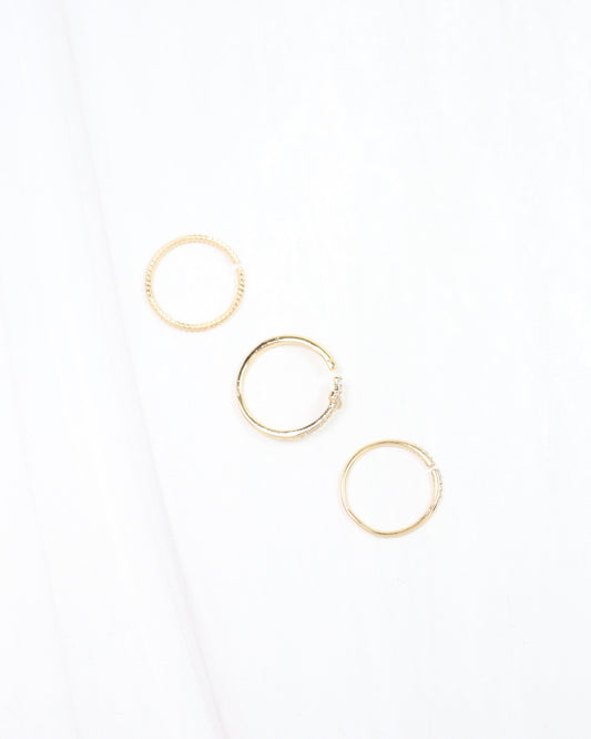 Norwood CZ Cross Ring Set WR Gold