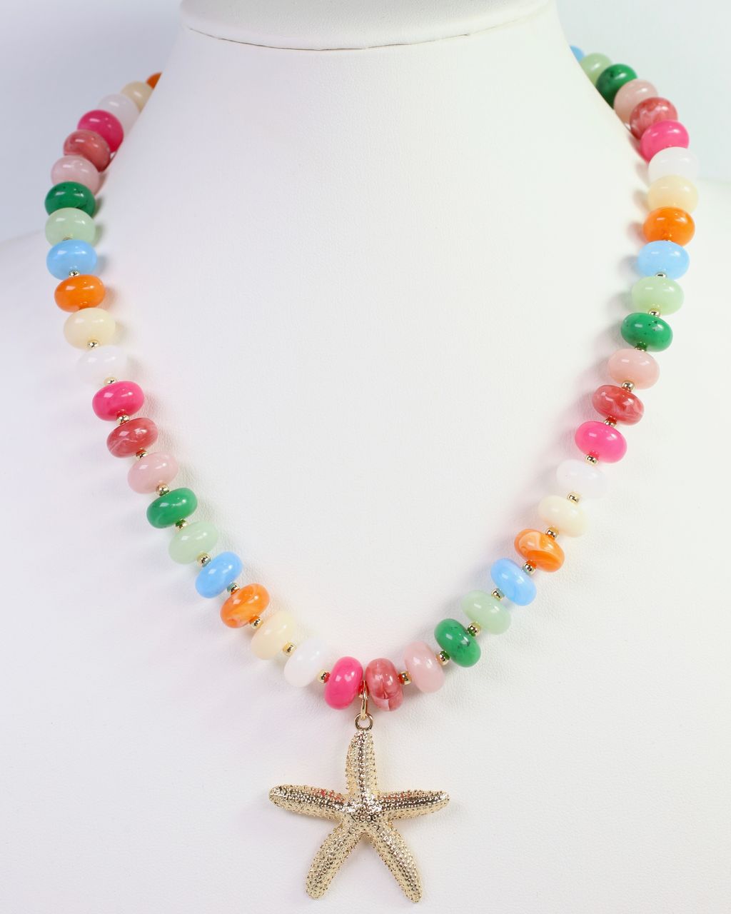 Eastport Beaded Starfish Necklace Multi