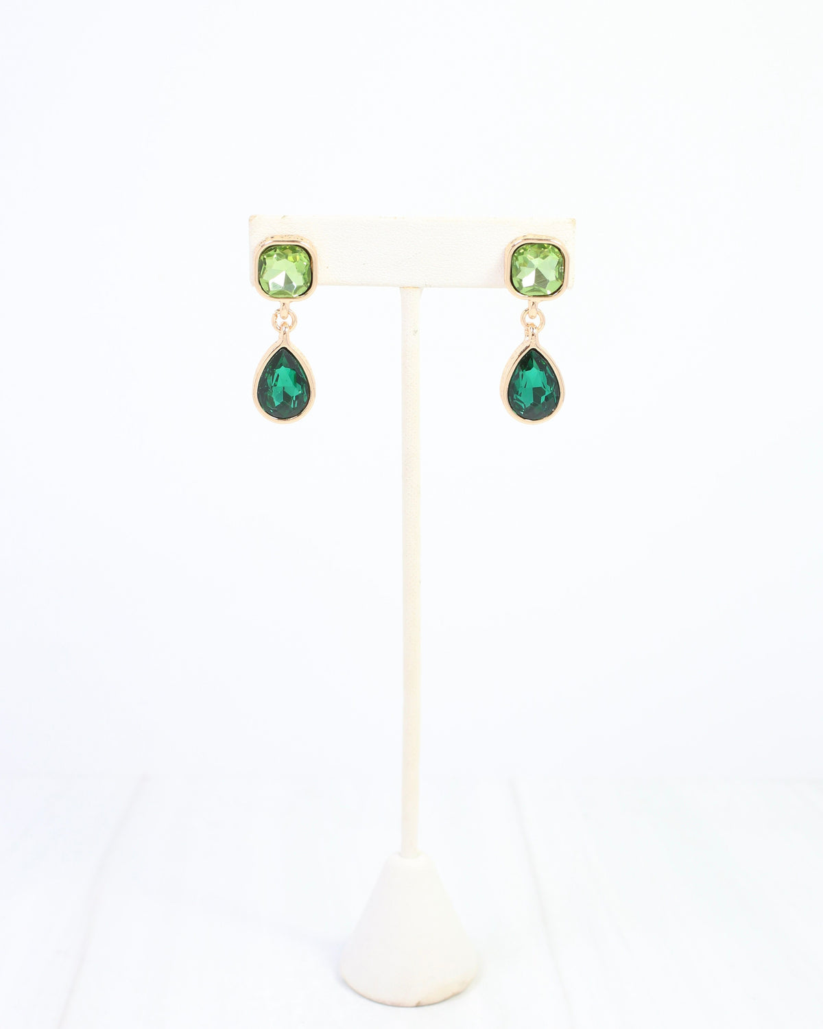 Roxanne Rhinestone Drop Earring Emerald
