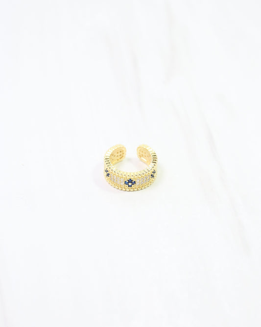 Nina Clover CZ Ring Gold