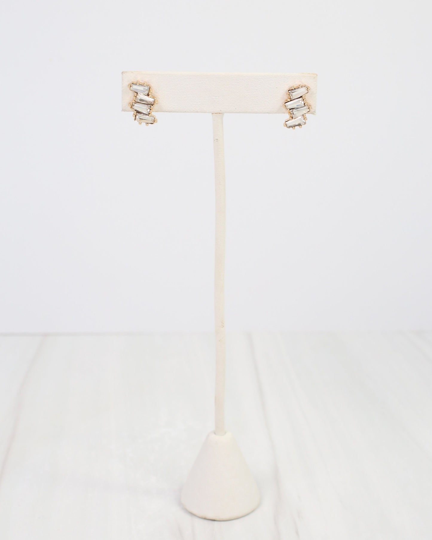 Hugo Crystal Drop Earring Gold