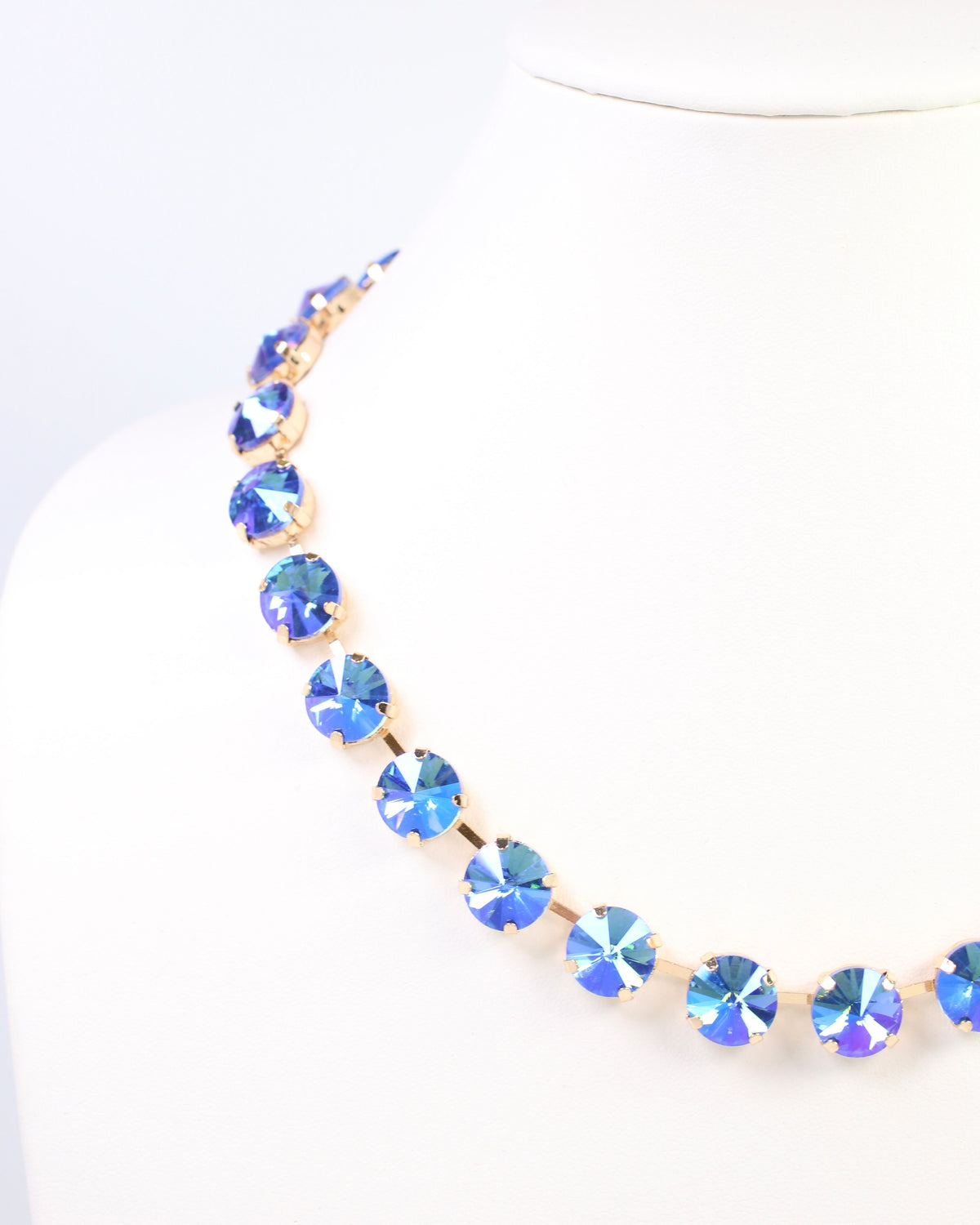 Roxanne Rhinestone Necklace Blue AB