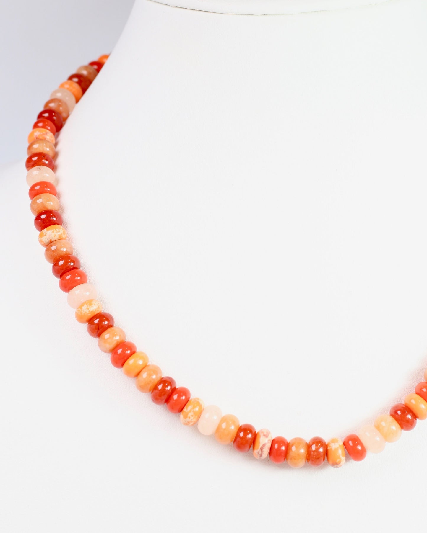 Regency Beaded Necklace Orange