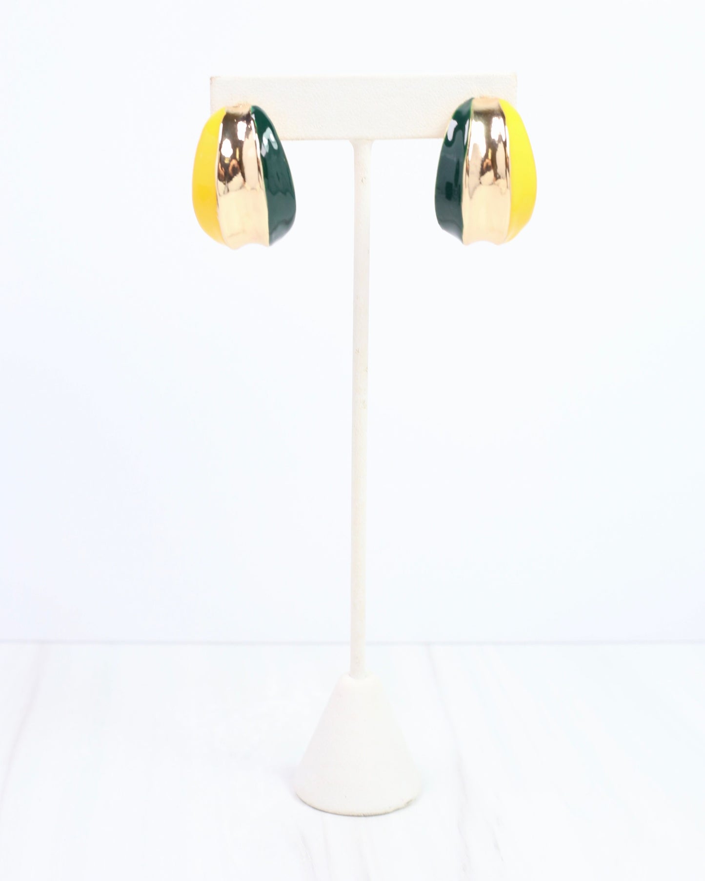 Penney Hoop Earring Green Gold