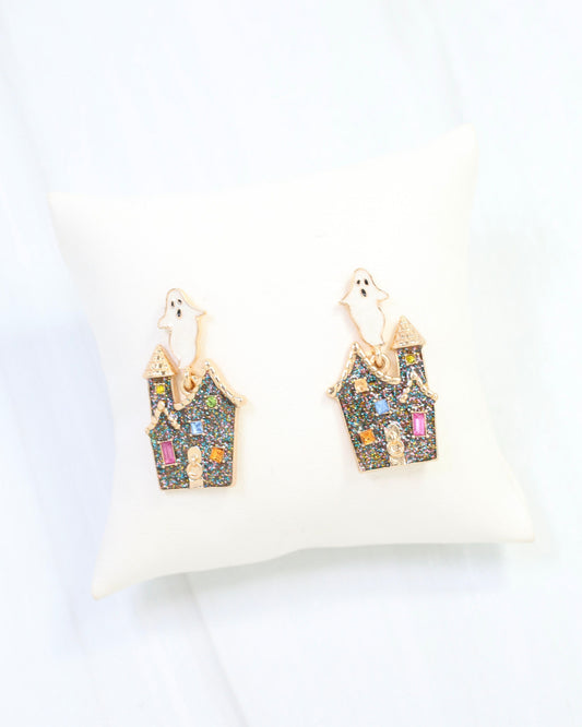 Haunted House Halloween Earring Multi