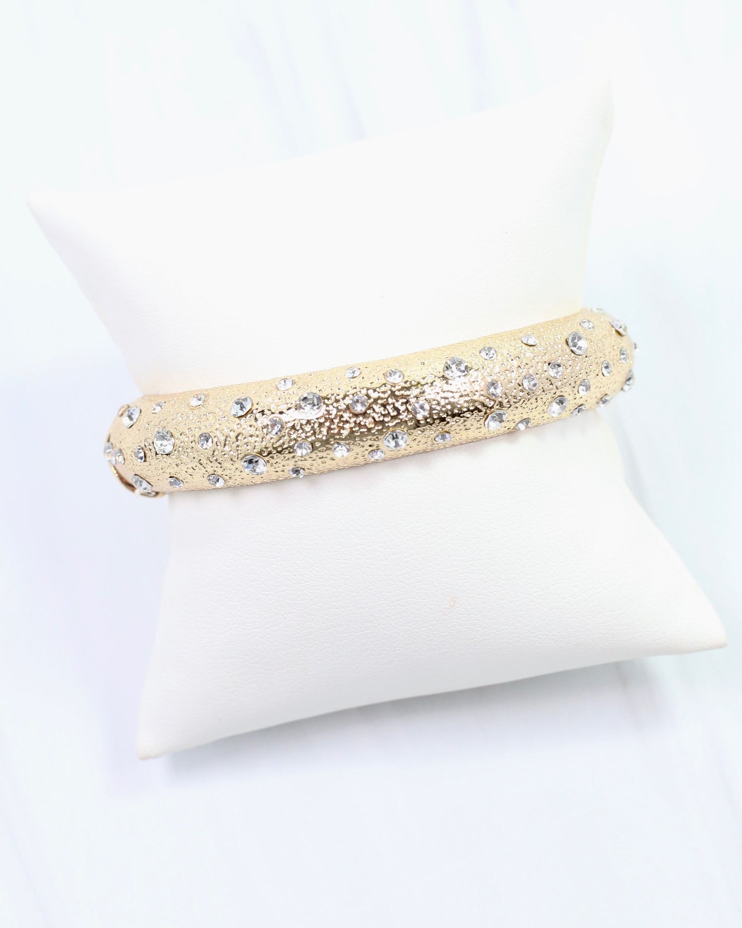 Danice Textured Gold Bracelet Clear