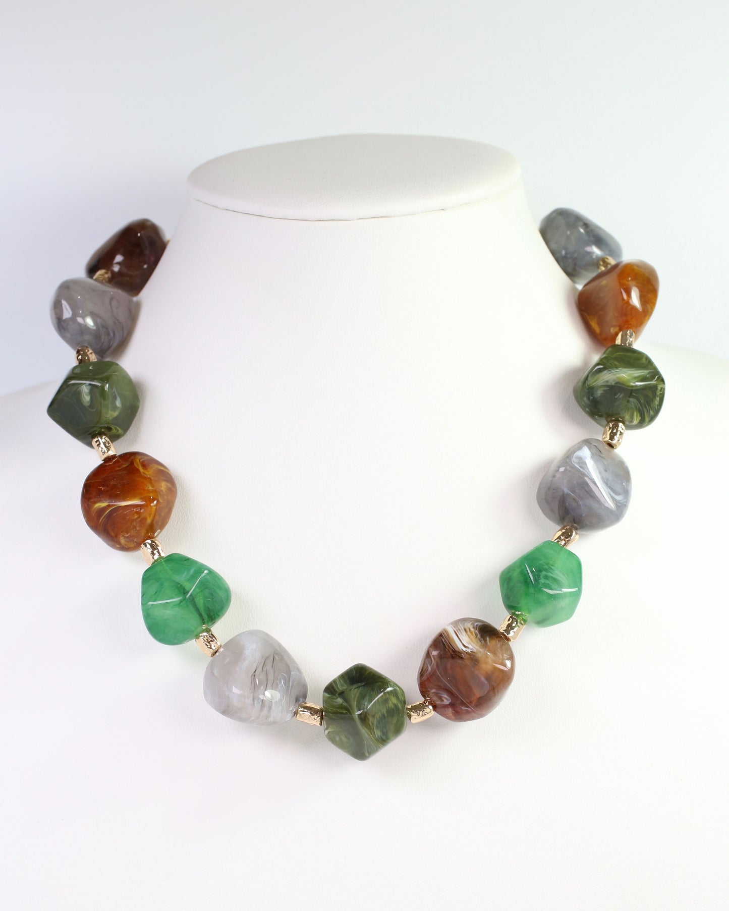 Scarborough Stone Necklace Green Multi