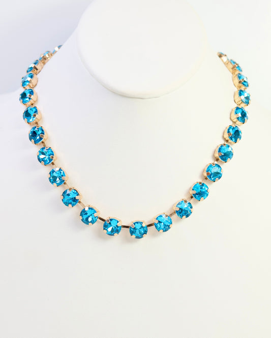 Andi Rhinestone Necklace Turquoise