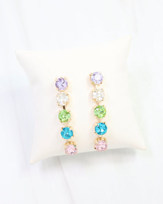 Kent Crystal Drop Earring Lavender Multi
