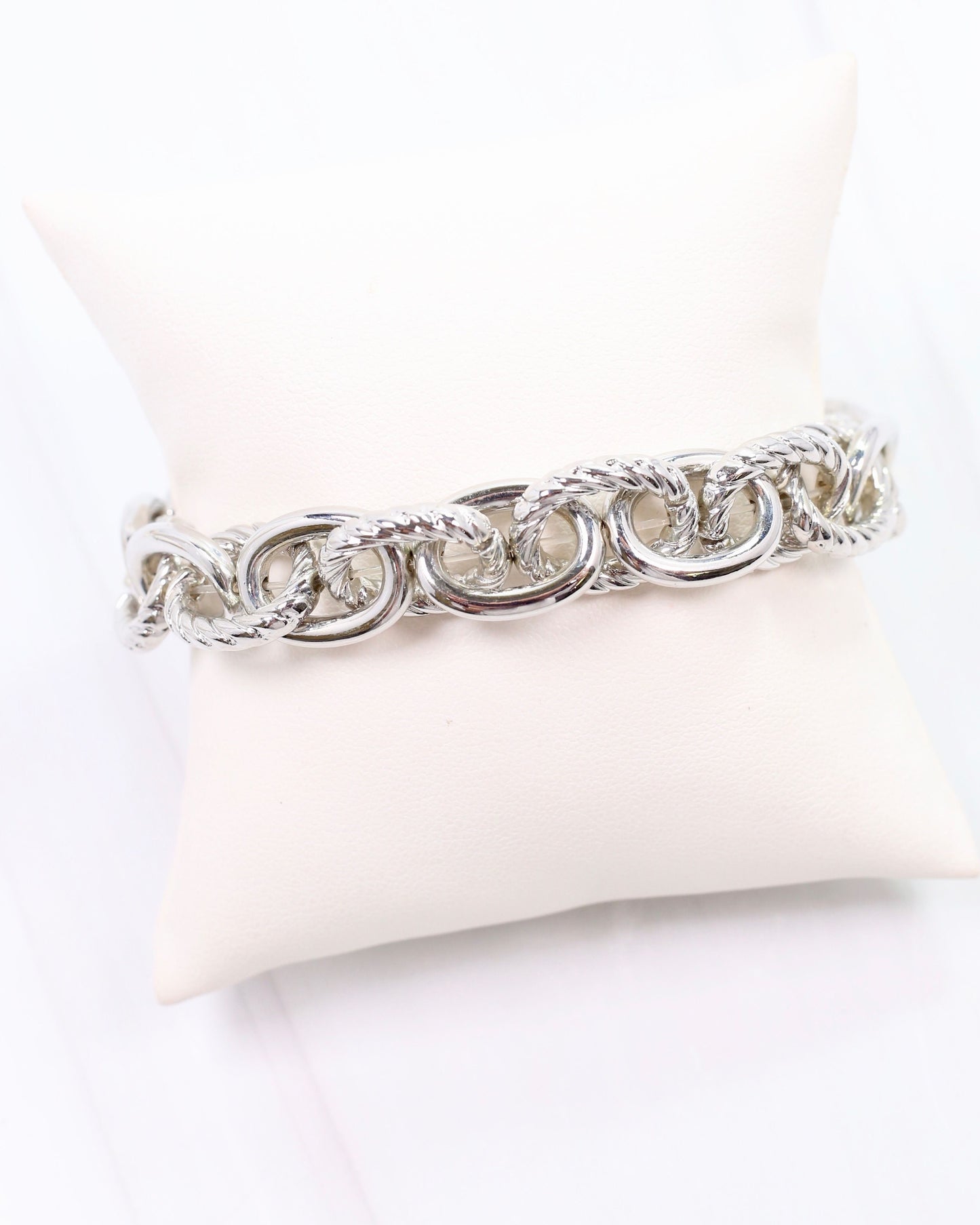 Morella Link Stretch Bracelet Silver