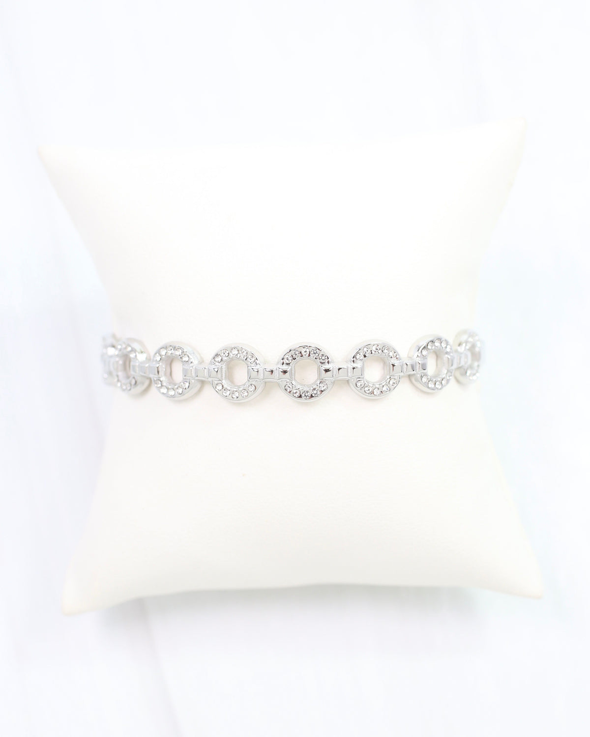 Lincoln Link and CZ Bracelet WP Silver